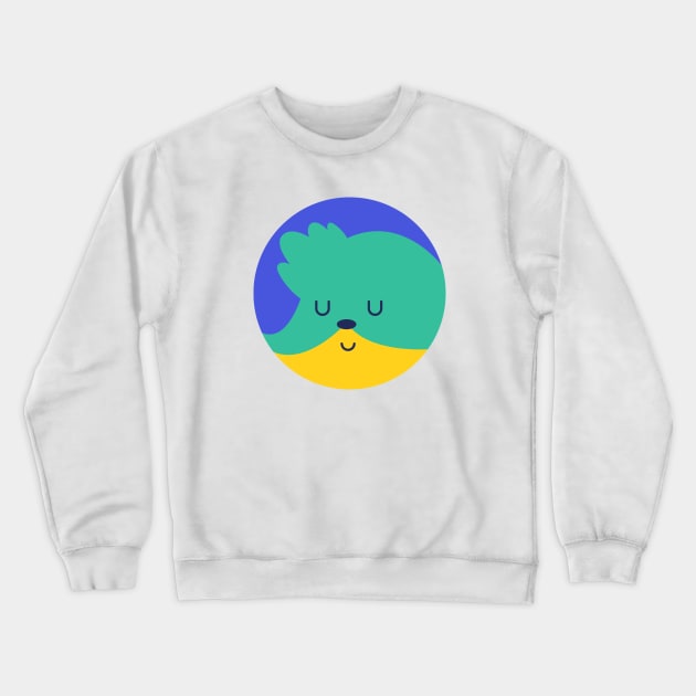 Cute Green Dog Crewneck Sweatshirt by Enaholf